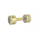 Hantle jednoręczne chromowane inSPORTline Yellsteel 5-14 kg ∙ z metalu chromowanego ∙ ochrona TPR ∙ antypoślizgowy chwyt