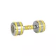 Hantle jednoręczne chromowane inSPORTline Yellsteel 5-14 kg ∙ z metalu chromowanego ∙ ochrona TPR ∙ antypoślizgowy chwyt