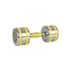 Hantle jednoręczne chromowane inSPORTline Yellsteel 5-14 kg ∙ z metalu chromowanego ∙ ochrona TPR ∙ antypoślizgowy chwyt