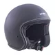 Kask motocyklowy na chopper W-TEC Badachos i gogle Steamrust - Czarny matowy