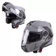 Kask motocyklowy szczękowy W-TEC Vexamo z blendą - Biały - Czarno-szary