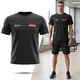 Koszulka męska inSPORTline Signature ∙ 100% bawełna ∙ komfortowy krój ∙ oddychająca ∙ sportowy design - Czarny - Czarny