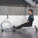 Wioślarz magnetyczny inSPORTline RW60 ∙ składany ∙ program HRC ∙ 16 stopni obciążenia ∙ Bluetooth ∙ aplikacje treningowe - Czarny
