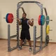 Wielofunkcyjny stojak treningowy pod sztangę Body-Solid SMR1000 ∙ heavy-duty rack ∙ haki bezpieczeństwa ∙ drążek górny
