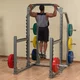 Wielofunkcyjny stojak treningowy pod sztangę Body-Solid SMR1000 ∙ heavy-duty rack ∙ haki bezpieczeństwa ∙ drążek górny