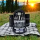 Zestaw piknikowy plecak termoizolacyjny inSPORTline Sutipan ∙ dla 4 osób ∙ 10 l ∙ z kocem i naczyniami ∙ nośność 20 kg ∙ izolacja PEVA