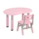 Stolik dziecięcy regulowany z krzesłem inSPORTline Kucerino ∙ ergonomia ∙ antypoślizgowy ∙ lekki ∙ pastelowy design ∙ nośność 40 kg - Różowy - Różowy