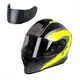 Kask motocyklowy W-TEC Integra Graphic + wizjer - Czarno-zielony - Czarno-zielony