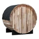 Beczkowa sauna ogrodowa inSPORTline Viduor 300 ∙ zewnętrzna z werandą ∙ dla 3 osób ∙ cedrowe drewno ∙ zestaw akcesoriów ∙ moc 6 kW
