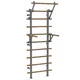 Drabinka gimnastyczna inSPORTline Wootaline 199x80 cm ∙ z drążkiem i poręczami ∙ nośność 150 kg ∙ rama stal/drewno