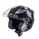 Kask motocyklowy otwarty z blendą W-TEC Putta - Biały perłowy - czarno-brązowy