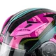 Kask motocyklowy z blendą Flip-Up W-TEC Pezzon Magenta