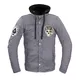 Męska kurtka motocyklowa W-TEC Black Heart Garage Built Jacket ∙ Ochraniacze CE ∙ Kaptur odpinany - Ciemny szary - Ciemny szary