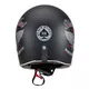 Kask motocyklowy W-TEC Black Heart Retron i gogle Dalhart - Gniewny Czarny