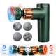 Pistolet do masażu z grzaniem i chłodzeniem inSPORTline ChillFrost ∙ 1800 mAh ∙ 1600-2800 obr./min ∙ 8 poziomów ∙ 4 głowice - Czarny - Zielony
