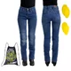 Damskie jeansowe spodnie motocyklowe W-TEC Panimali - Czarny - Ciemny niebieski