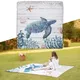 Koc piknikowy inSPORTline Maritino 208x197 cm + szpilki - żółw - żółw