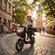 Skuter elektryczny W-TEC E-Greta II 12Ah 18" ∙ silnik 350 W ∙ zasięg do 50 km ∙ nośność 120 kg ∙ akumulator 15 Ah - Niebieski