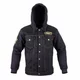 Kurtka motocyklowa W-TEC Black Heart Reeftor ∙ jeansowa ∙ kieszenie na ochraniacze pleców ∙ odpinany kaptur ∙ podszewka ∙ dresowe rękawy - Czarny - Czarny