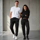 Spodnie dresowe cargo inSPORTline Signature ∙ unisex ∙ pojemne kieszenie ∙ mocny ściągacz - Czarny