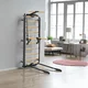 Wielofunkcyjna drabinka gimnastyczna inSPORTline Wootkit 220×86 cm ∙ 8 szczebli ∙ nośność 150 kg ∙ stal/drewno bukowe ∙ drążek ∙ akcesoria - Czarny
