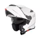 Kask motocyklowy szczękowy z blendą W-TEC Venero - Błyszczący biały
