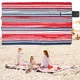 Koc piknikowy mata plażowa inSPORTline Livetino 300x200 cm - noc hibiskusowa