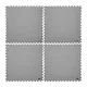 Mata fitness inSPORTline EVA80 200x200x1 cm puzzle do ćwiczeń - Niebieski - Szary