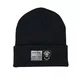 Czapka zimowa bawełniana na uszy BLACK HEART Logo Skull - Czarny