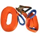 Lina do chodzenia slackline inSPORTline Ergo 15 m ∙ szer. 50 mm ∙ poliester PES ∙ nośność 200 kg ∙ z grzechotką i pierścieniem