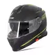 Kask motocyklowy szczękowy z blendą W-TEC Venero - Błyszczący biały